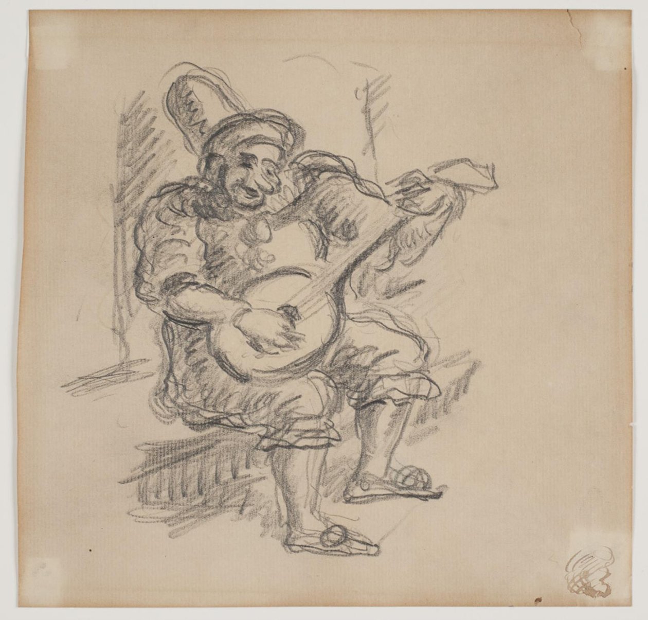 palhaço tocando alaúde de Vilhelm Lundstrøm