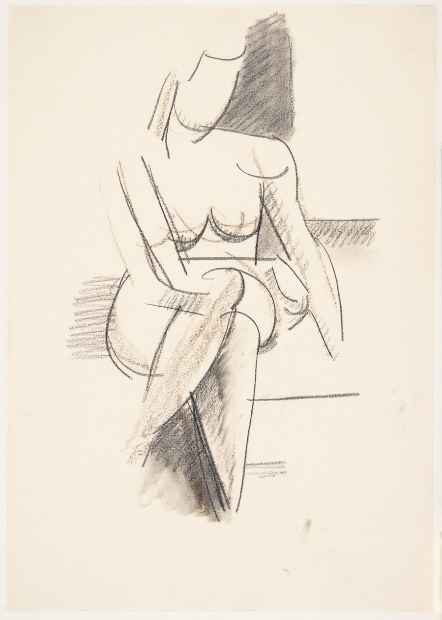 Modelo feminino sentado, vista frontal de Vilhelm Lundstrøm