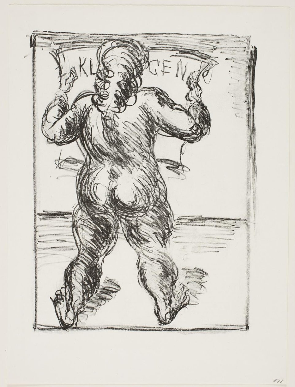 Mulher em pé na parte de trás de Vilhelm Lundstrøm
