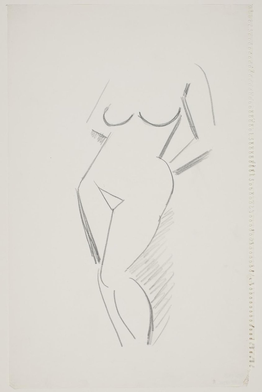 Modelo feminino em pé com as duas mãos atrás dos lombos de Vilhelm Lundstrøm