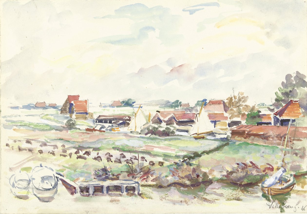 Paisagem na Frísia de Villeboeuf