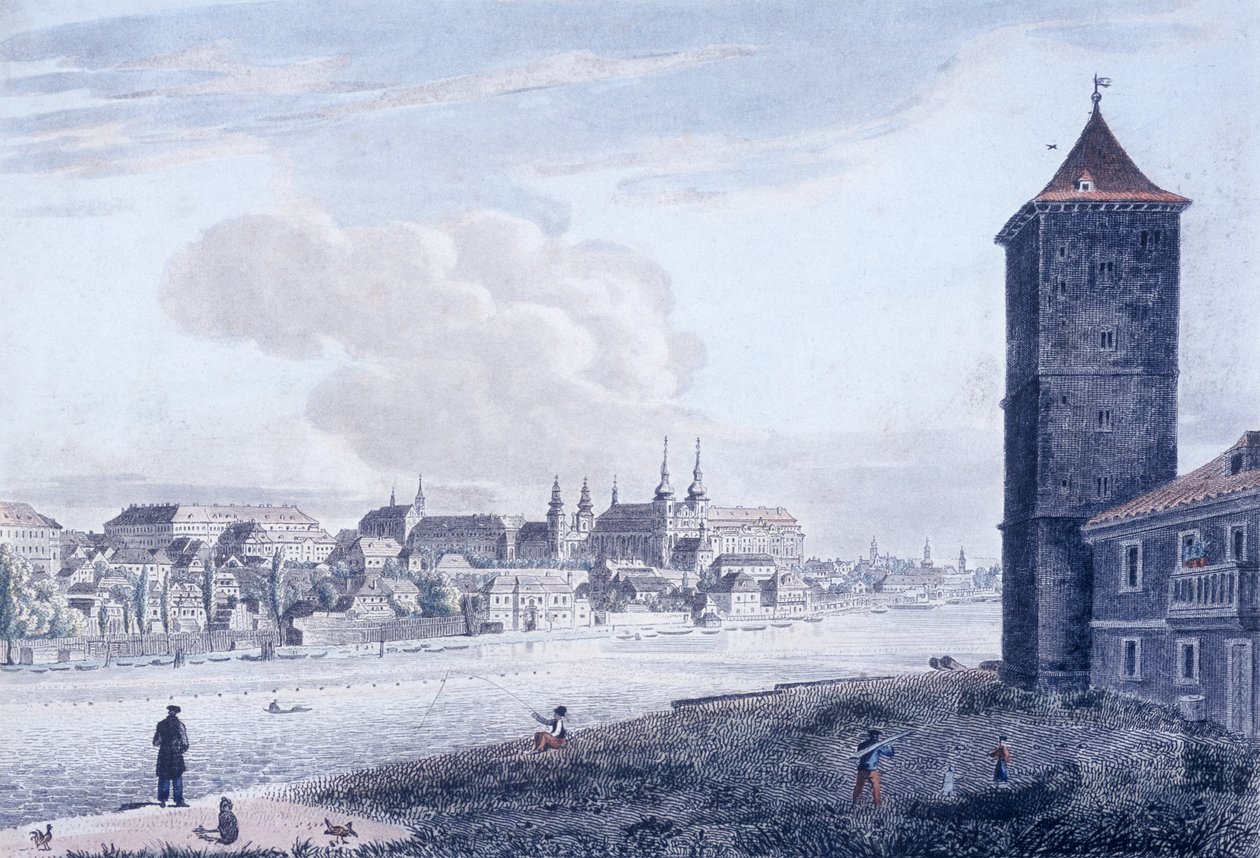 Vista da Cidade Nova, 1830 (gravura colorida) de Vincenc Morstadt