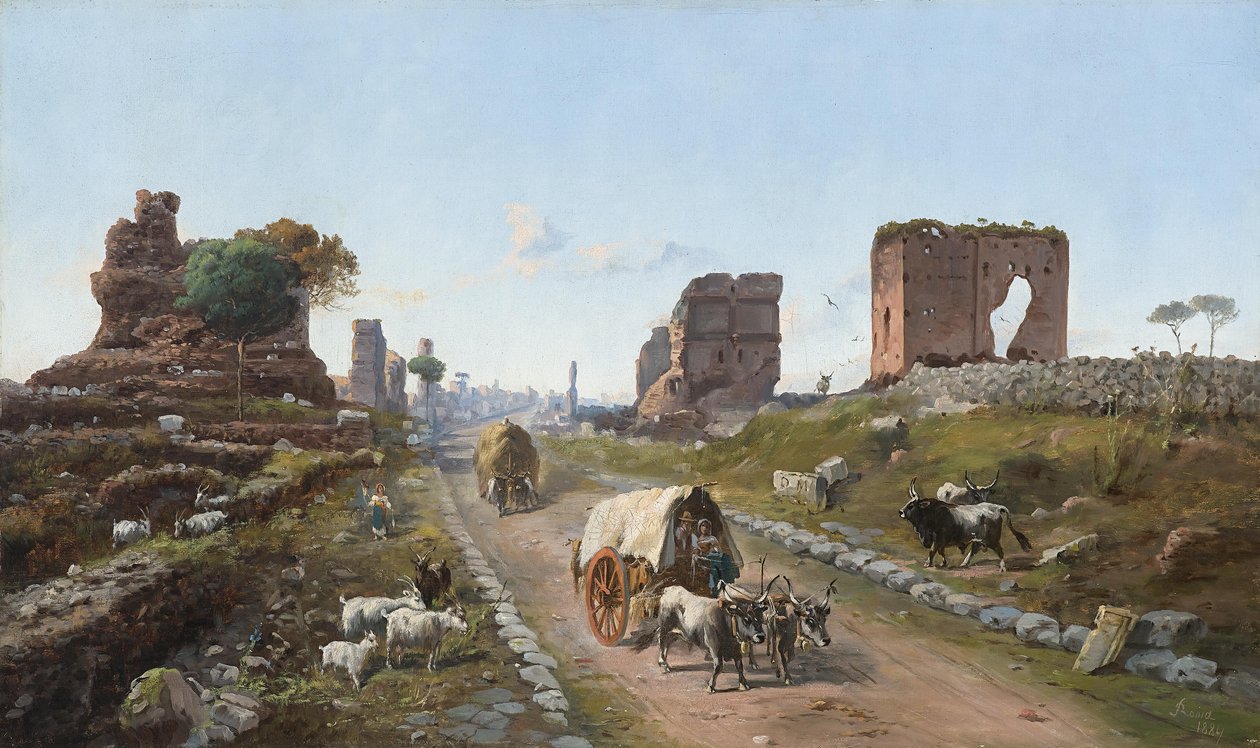 Via Appia no auge do Quarto Miglio de Vincenco Giovannini