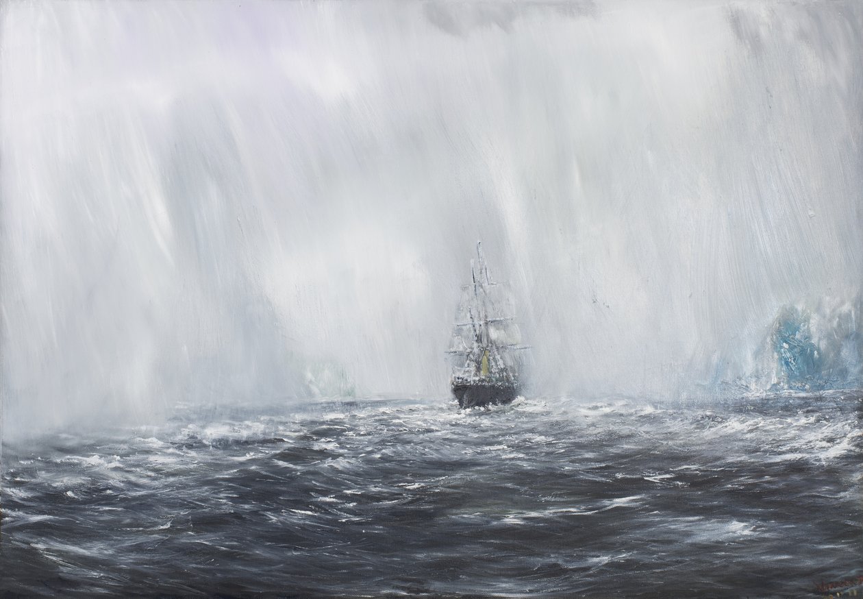65 graus, 8 minutos Sul. Terra Nova 9 de dezembro de 1910. 2007, (óleo sobre tela) de Vincent Alexander Booth