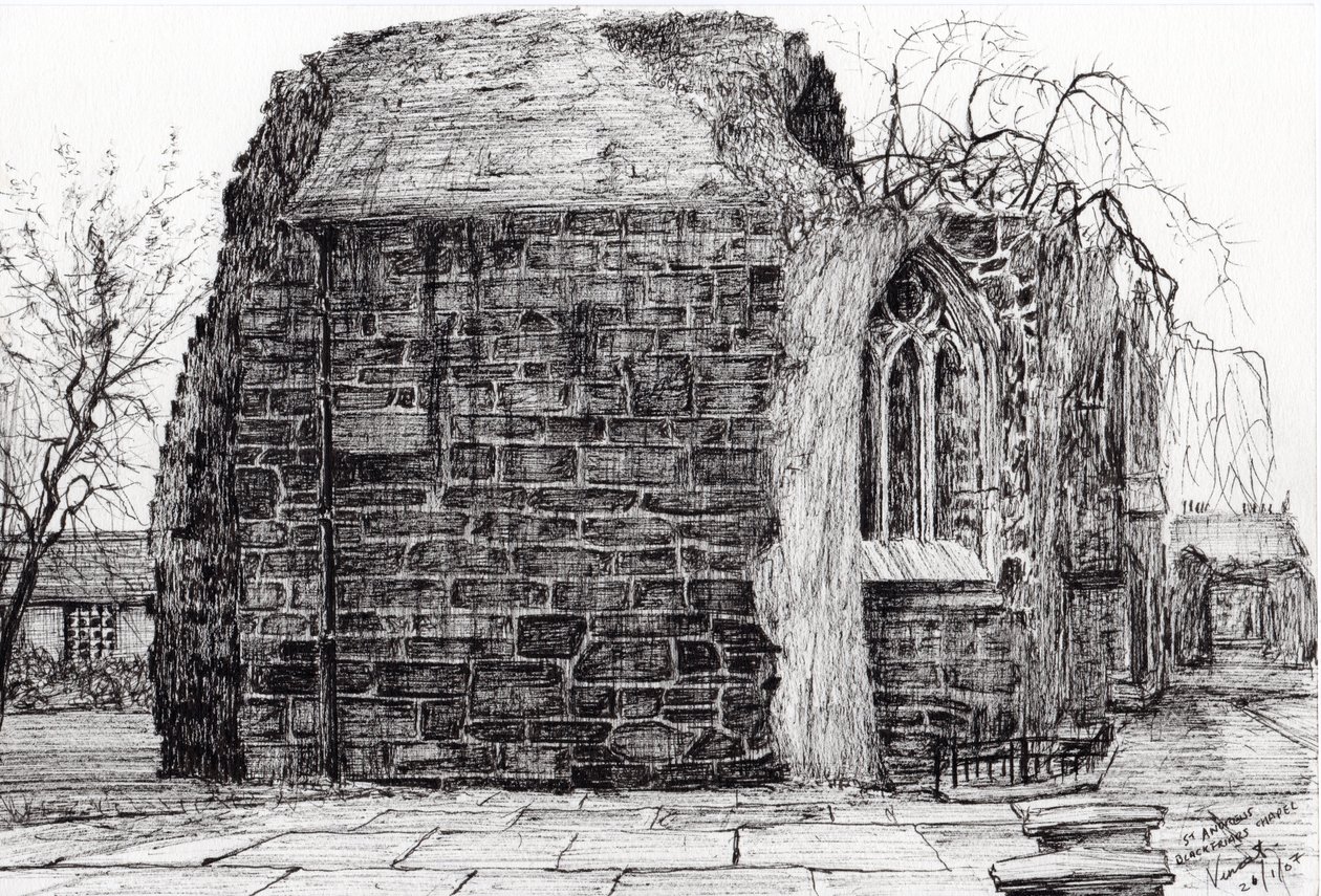 Blackfriers Chapel St Andrews, 2007, (tinta no papel) de Vincent Alexander Booth