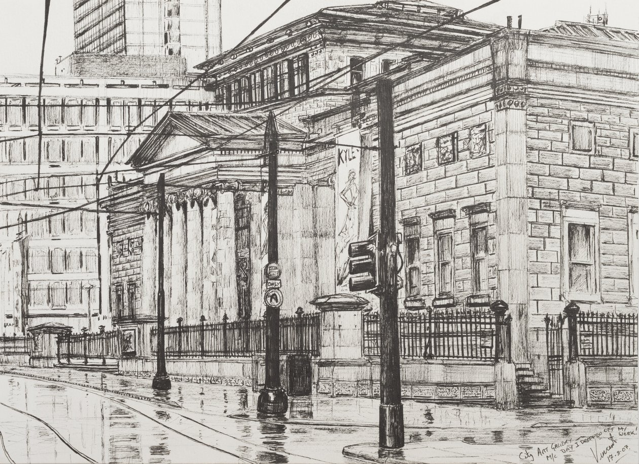 Galeria de Arte da Cidade, Manchester, 2007, (Tinta no Papel) de Vincent Alexander Booth