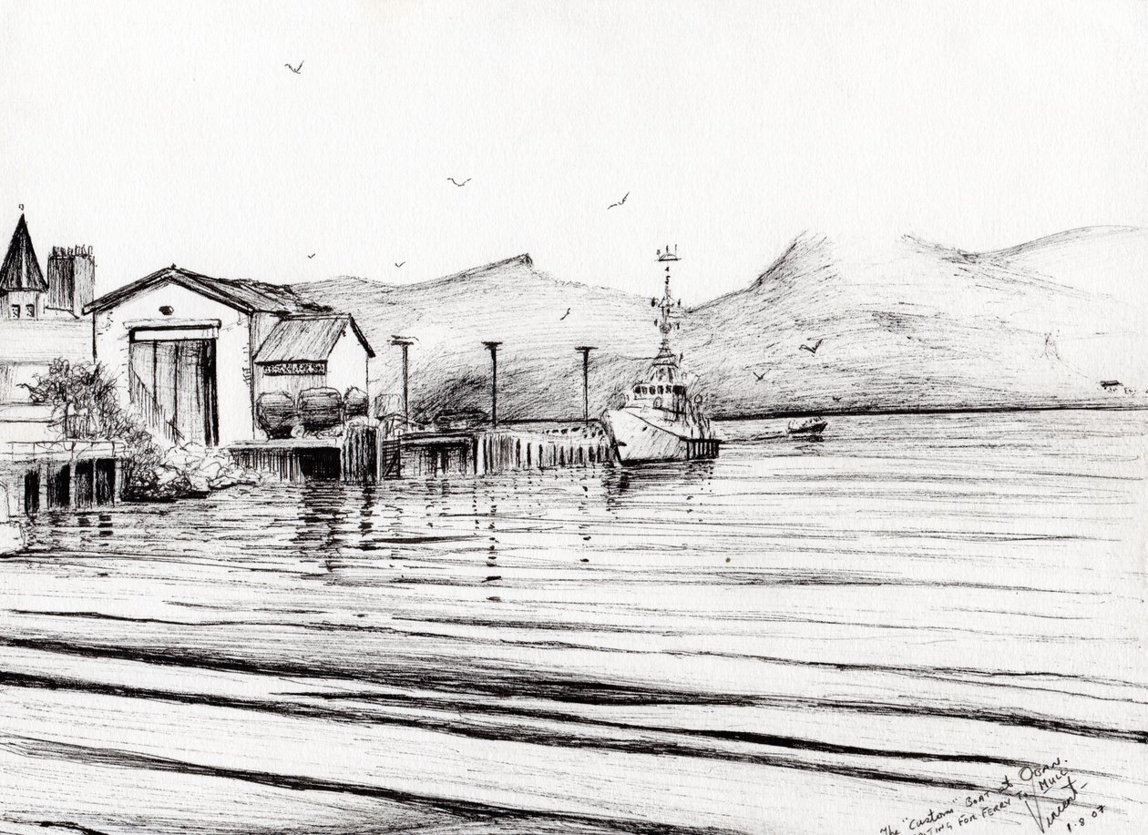 Alfândega de Oban, 2007, (tinta sobre papel) de Vincent Alexander Booth