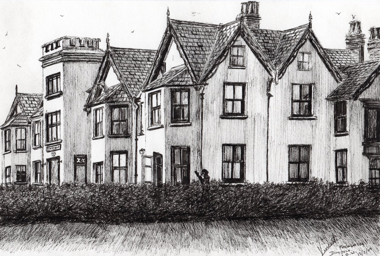Dimbola Lodge IOW, 2009, (tinta no papel) de Vincent Alexander Booth