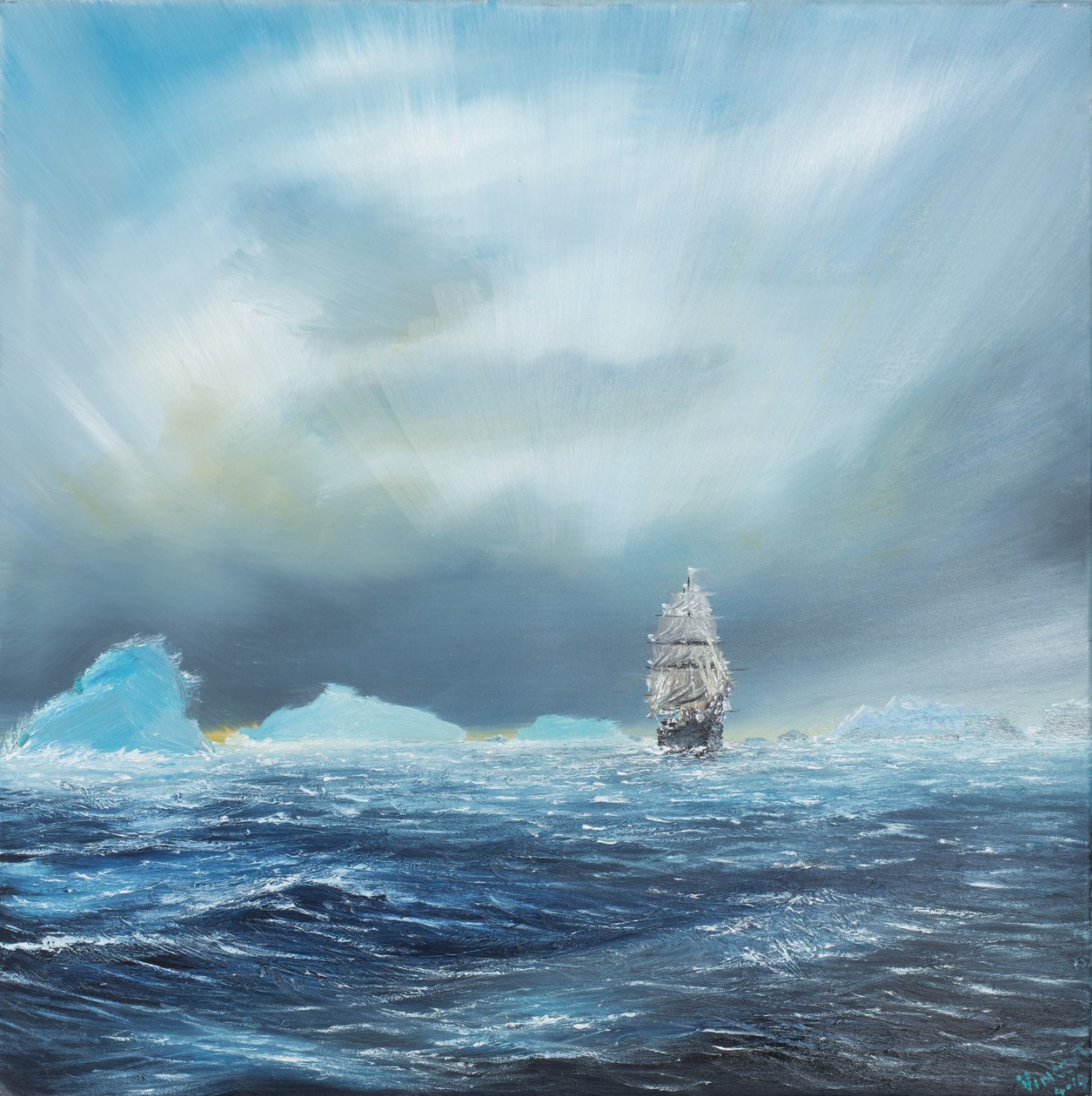 Ice Dominion, Terra Nova passa por Burg Burgs, 2014, (Óleo sobre tela) de Vincent Alexander Booth