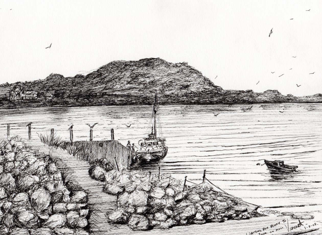 Iona de Mull Scotland, 2007, (tinta no papel) de Vincent Alexander Booth