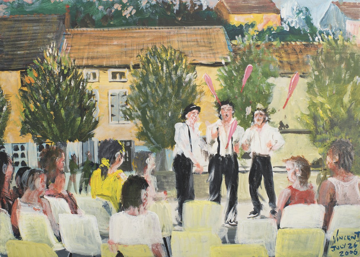 Italien Performers, Laignes, França. 2006, (acrílico sobre tela) de Vincent Alexander Booth