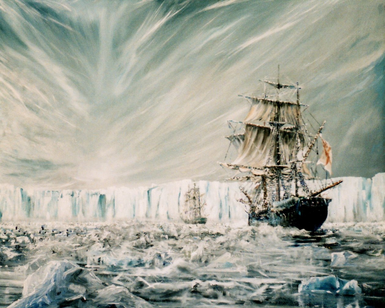 James Clark Ross descobre a Plataforma de Gelo Antártica Jan 1841, (1) 2006, de Vincent Alexander Booth