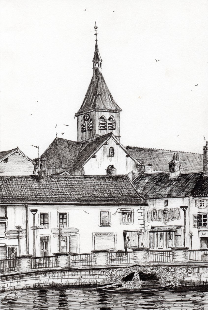 Laignes France, 2007, (tinta no papel) de Vincent Alexander Booth