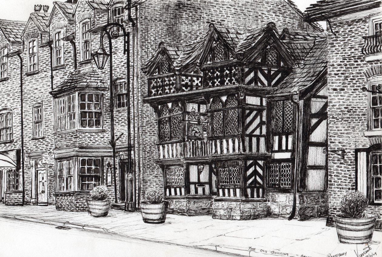 Prestbury NatWest Bank, 2009, (tinta no papel) de Vincent Alexander Booth