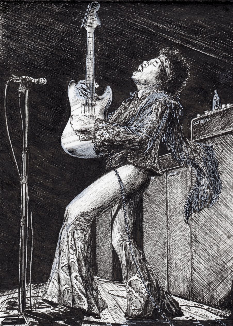 Rock Star, 2009, (tinta no papel) de Vincent Alexander Booth