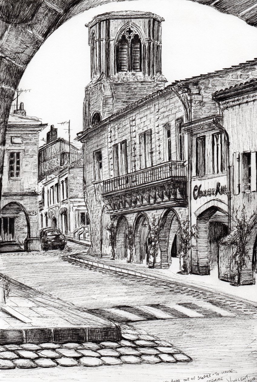 Sauveterre France, 2010, (tinta no papel) de Vincent Alexander Booth