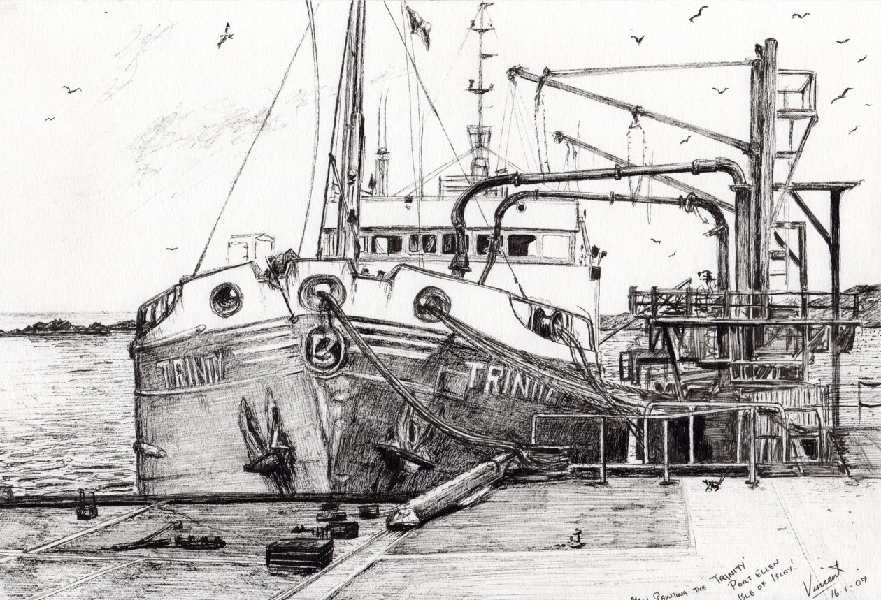 A porta da Trindade Ellen Isle of Islay, 2007, (tinta no papel) de Vincent Alexander Booth