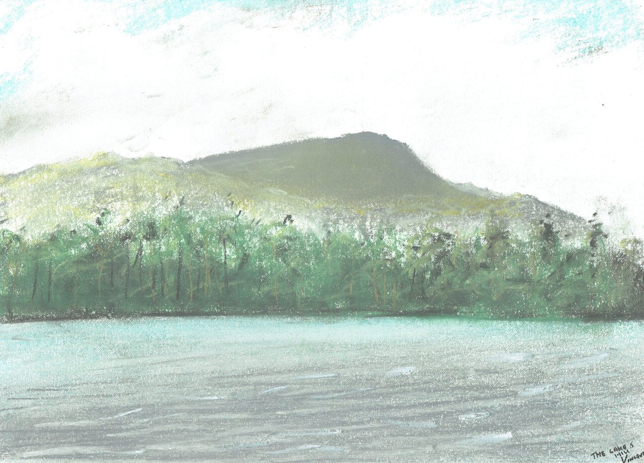 Os lagos e colinas, 2005, (pastéis no papel) de Vincent Alexander Booth