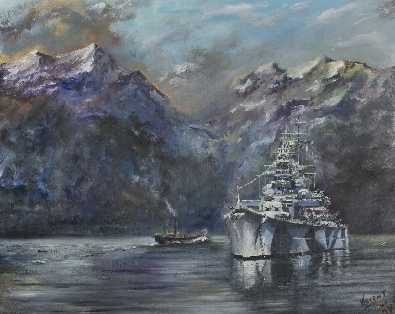 Tirpitz, Noruega, 1995, (Óleo sobre tela) de Vincent Alexander Booth