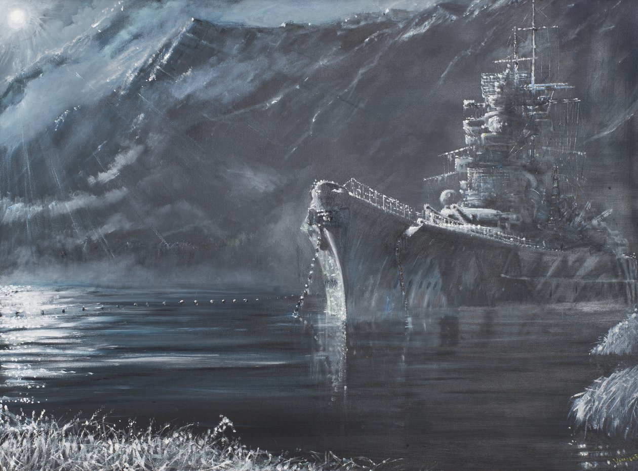 Tirpitz A Rainha Solitária Do Norte De 1944, 2007, (Oil On Canvas) de Vincent Alexander Booth