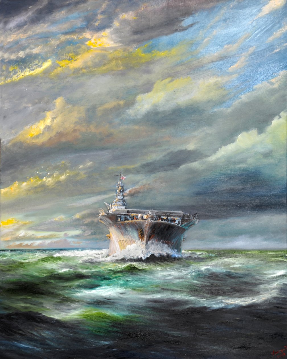 USS Enterprise retorna para Pearl, 2019, de Vincent Alexander Booth