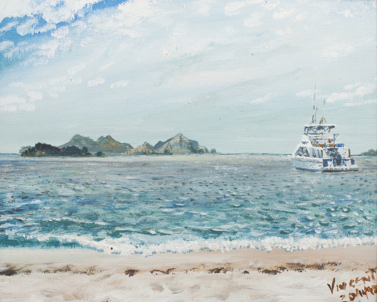 Ilhas Whitsunday Austrália, 1998, (acrílico sobre tela) de Vincent Alexander Booth
