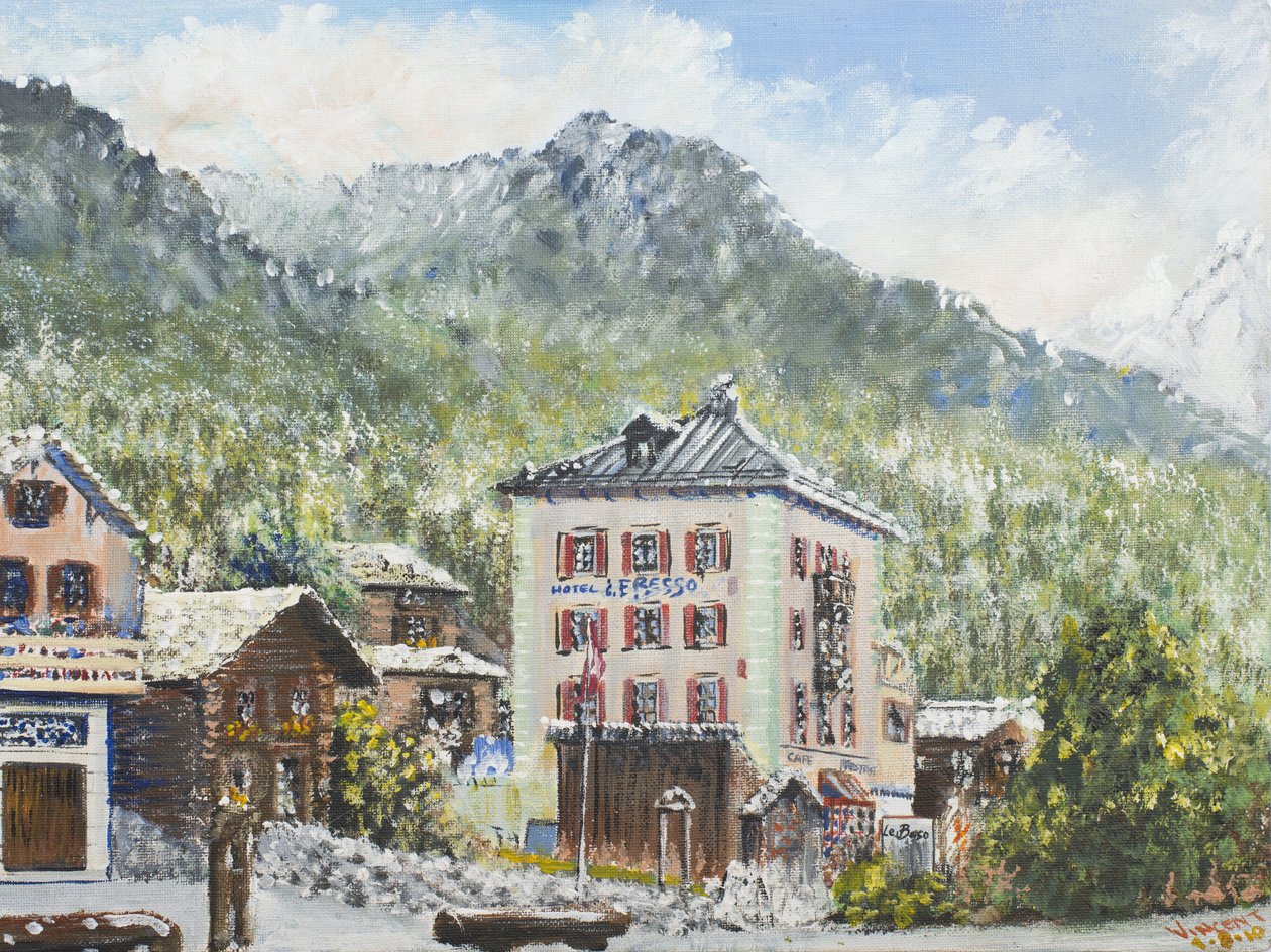 Zinal Switzerland 2007, (acrílico sobre tela) de Vincent Alexander Booth