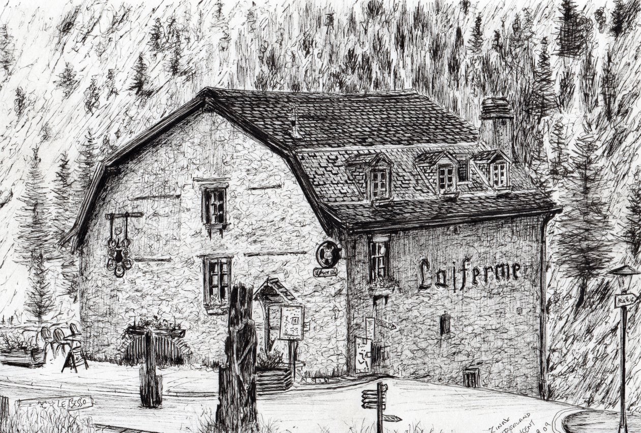 Zinal Switzerland, 2009, (tinta no papel) de Vincent Alexander Booth