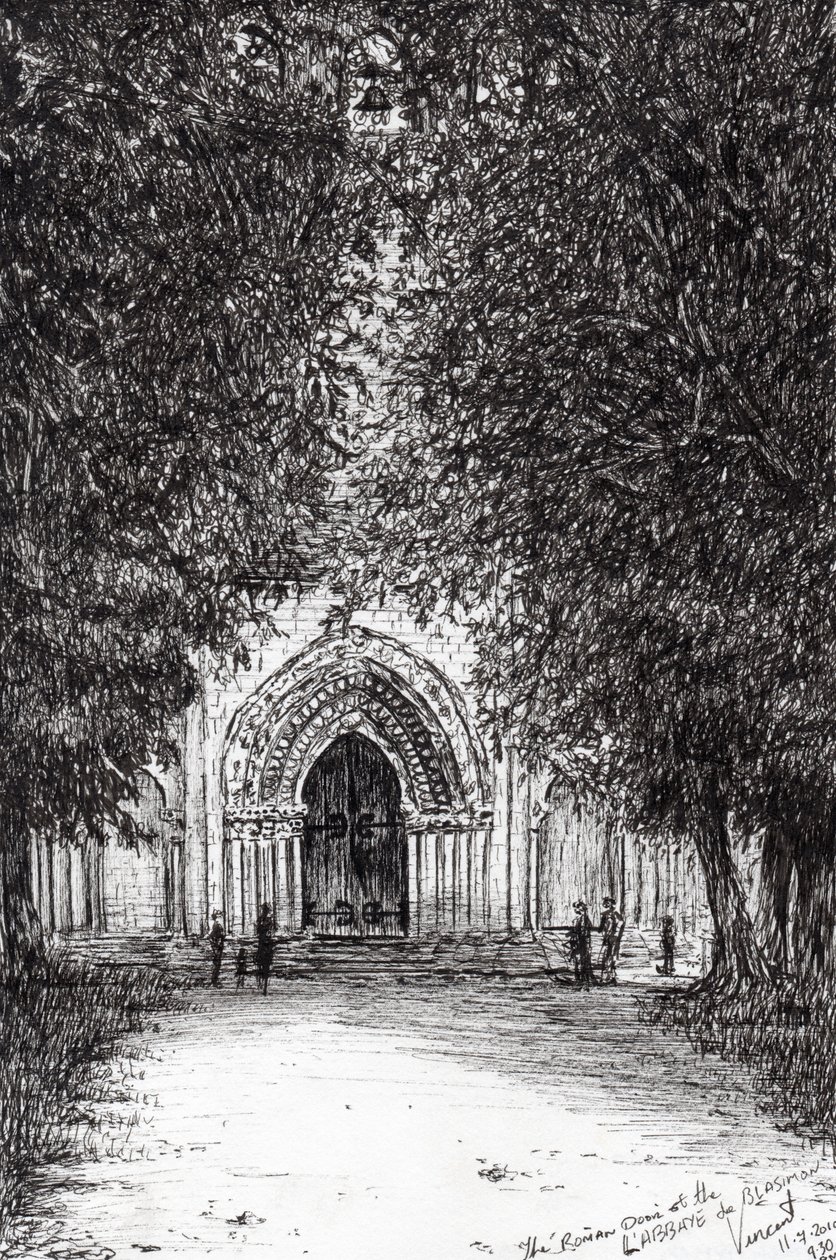 a porta romana labbey de blassimon, 2010, (tinta no papel) de Vincent Alexander Booth