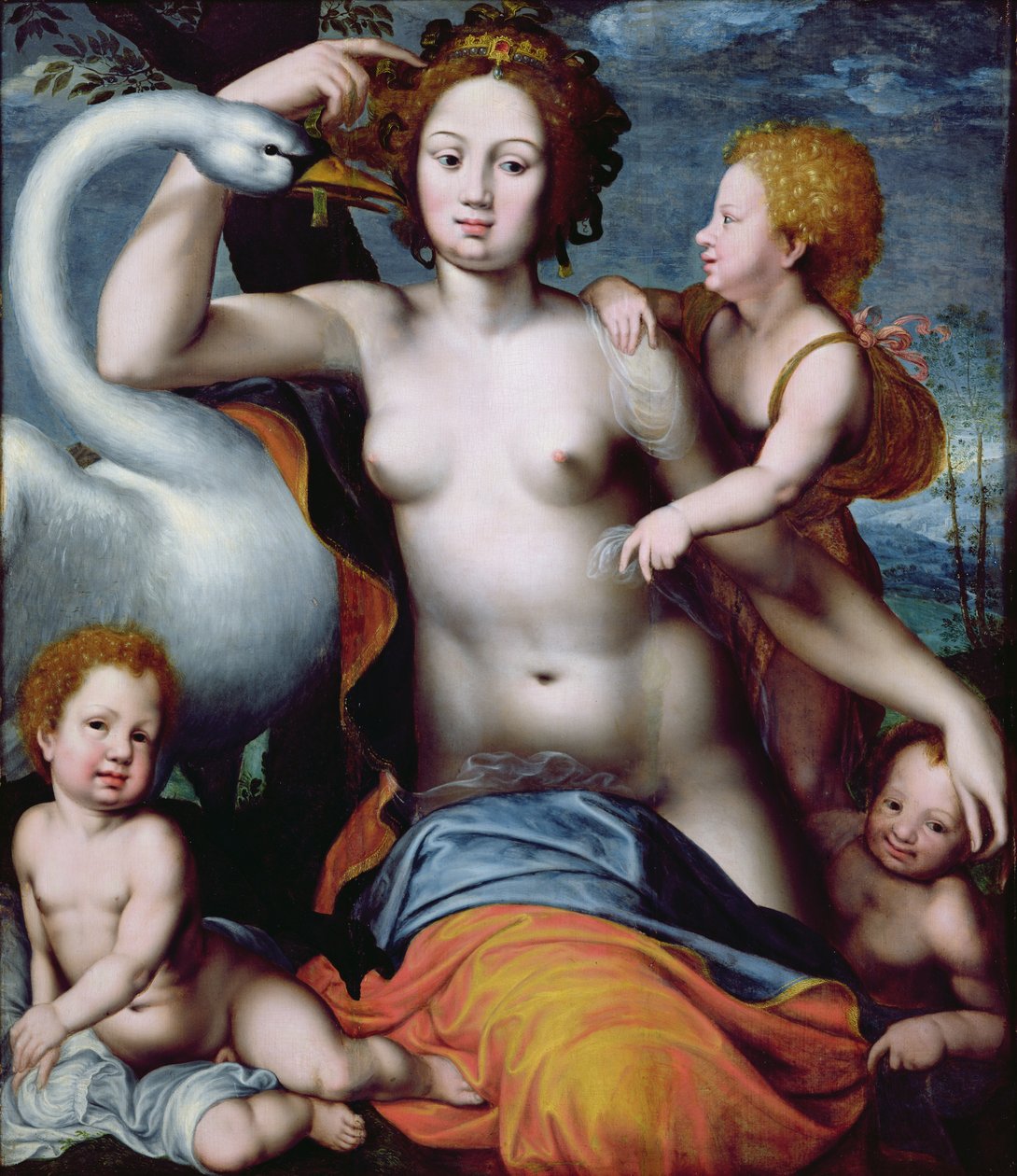 Leda e o cisne de Vincent Sellaer