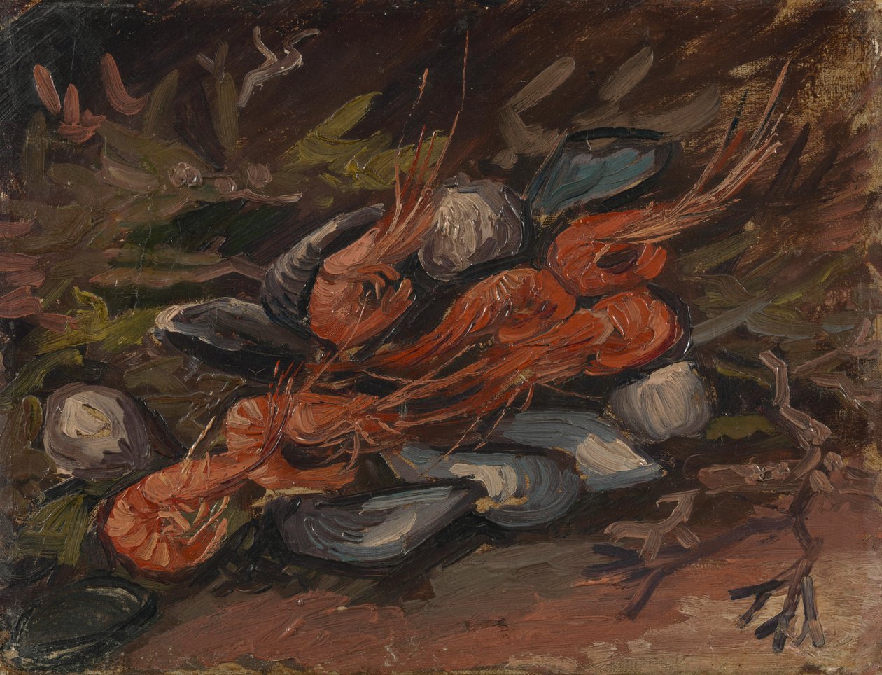 Camarão e mexilhões de Vincent van Gogh