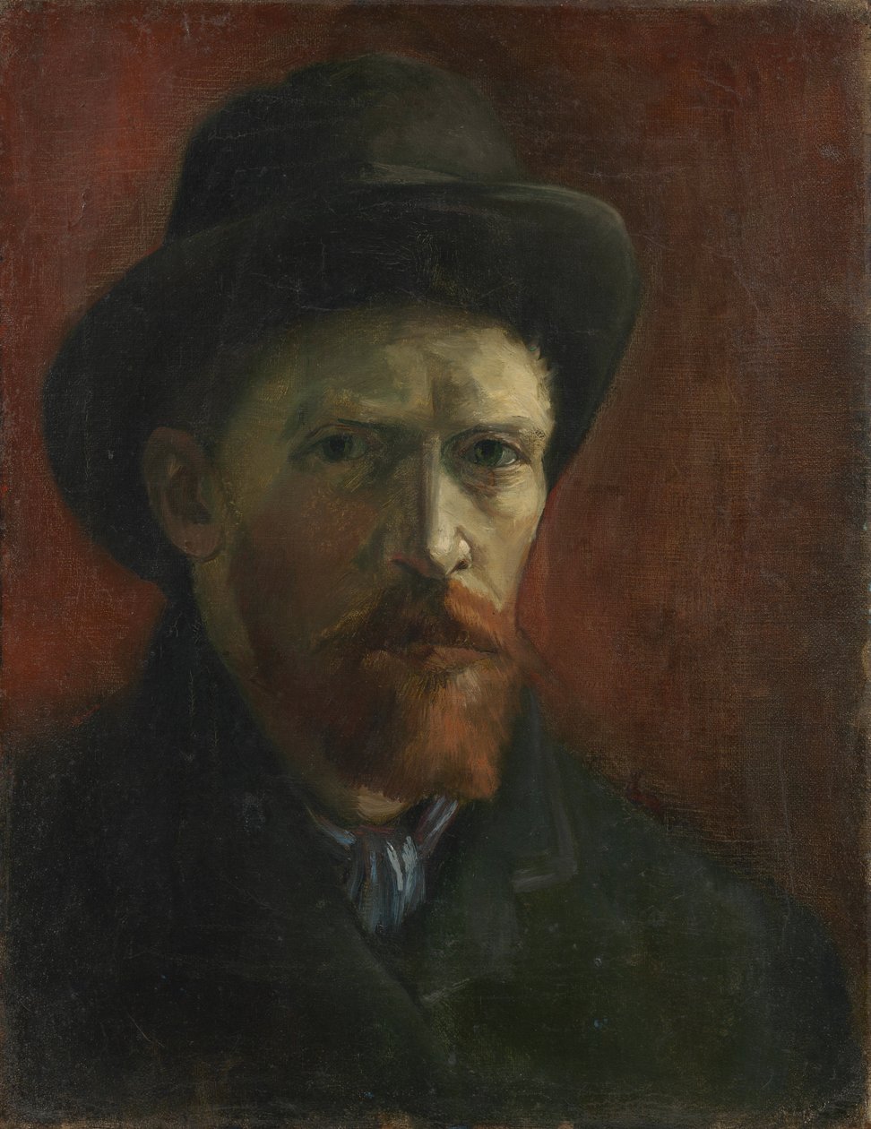 Auto-retrato com chapéu de feltro de Vincent van Gogh