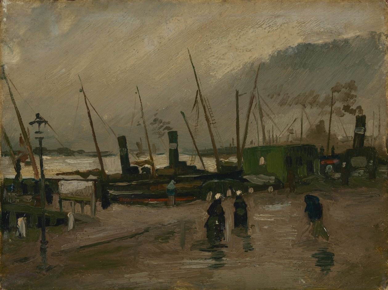 O De Ruijterkade em Amsterdã de Vincent van Gogh