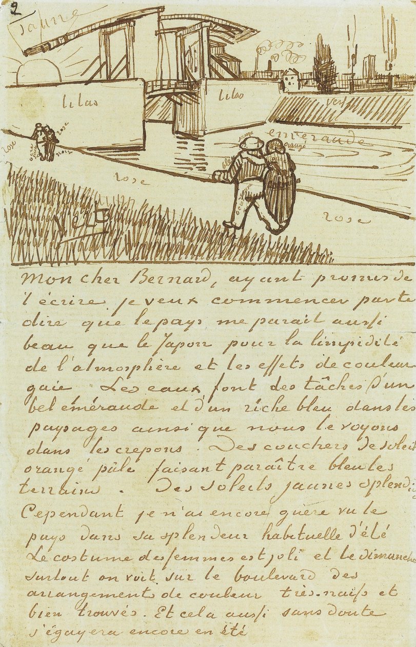 A ponte de Langlois em Arles (a ponte levadiça) de Vincent van Gogh