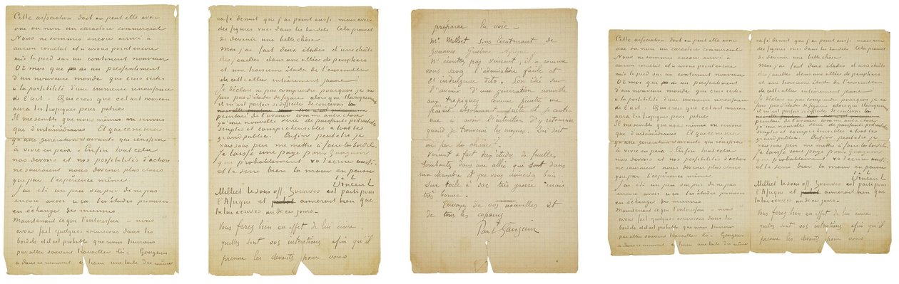 Carta de Vincent van Gogh e Paul Gauguin para Emile Bernard de Vincent van Gogh