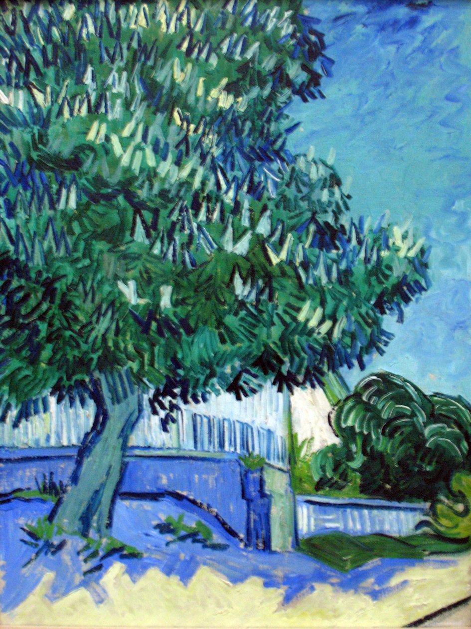 Castanheiros de floração de Vincent van Gogh