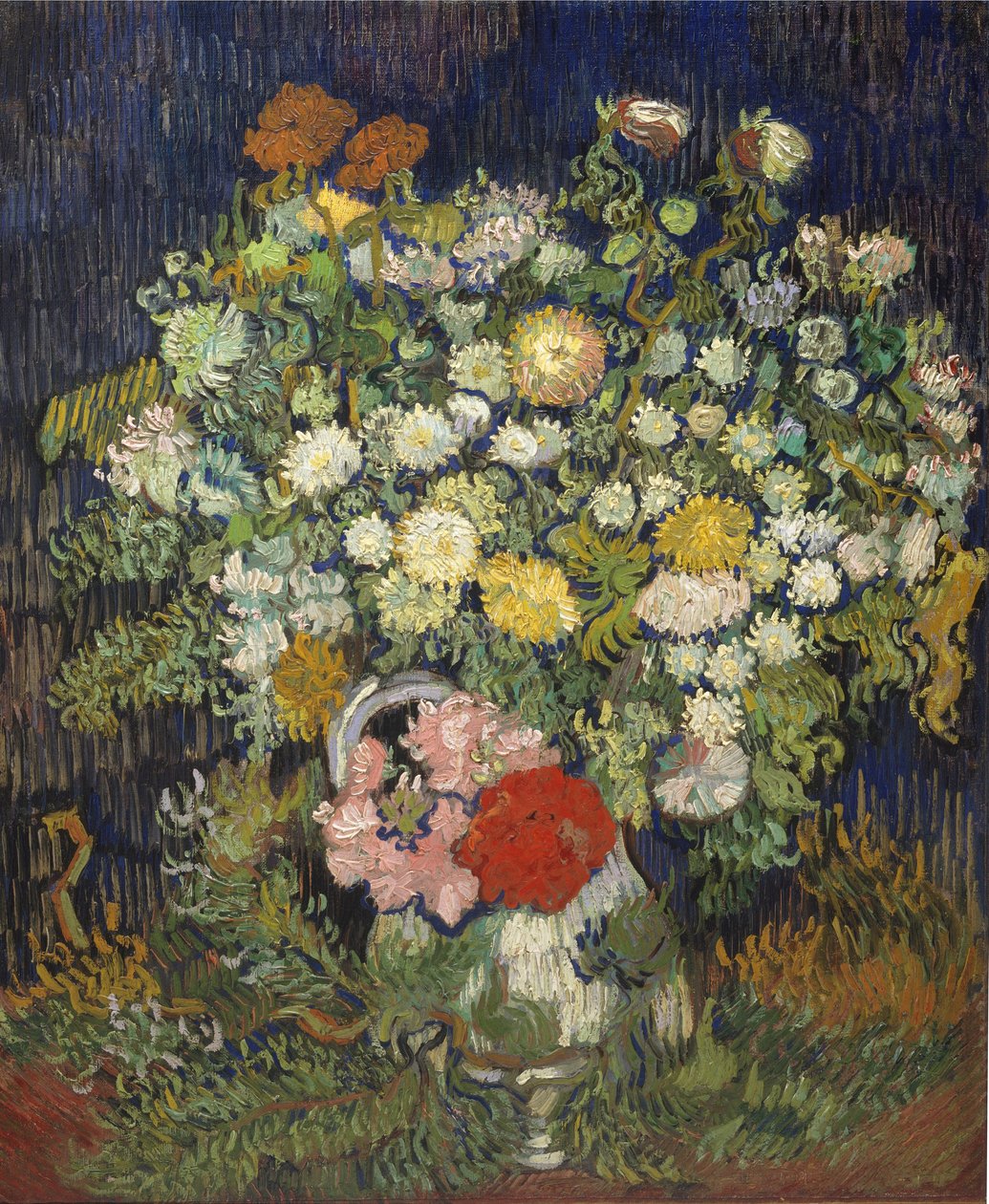Buquê de flores em um vaso, 1890 de Vincent van Gogh