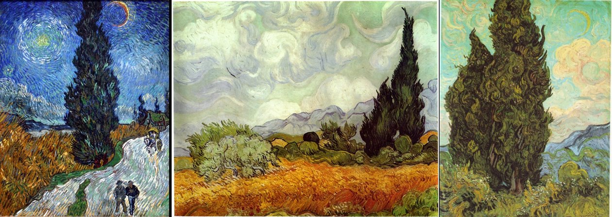 Estrada rural, em, provence, por, noturna de Vincent van Gogh