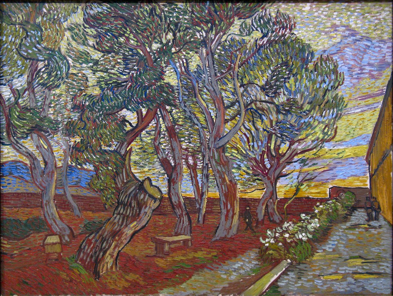 O jardim do interior de Saint Paul de Vincent van Gogh