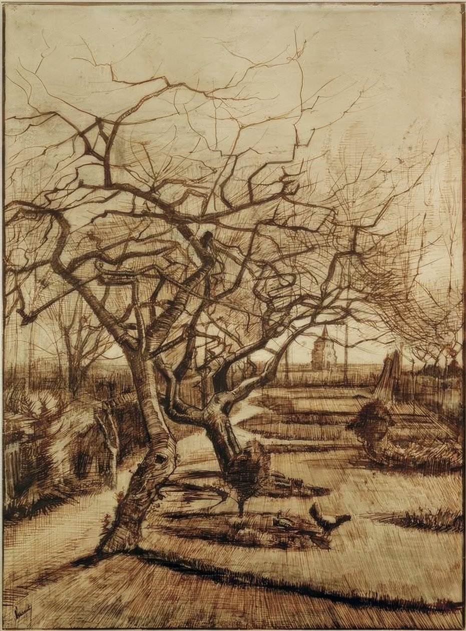 O jardim da reitoria em Nuenen de Vincent van Gogh