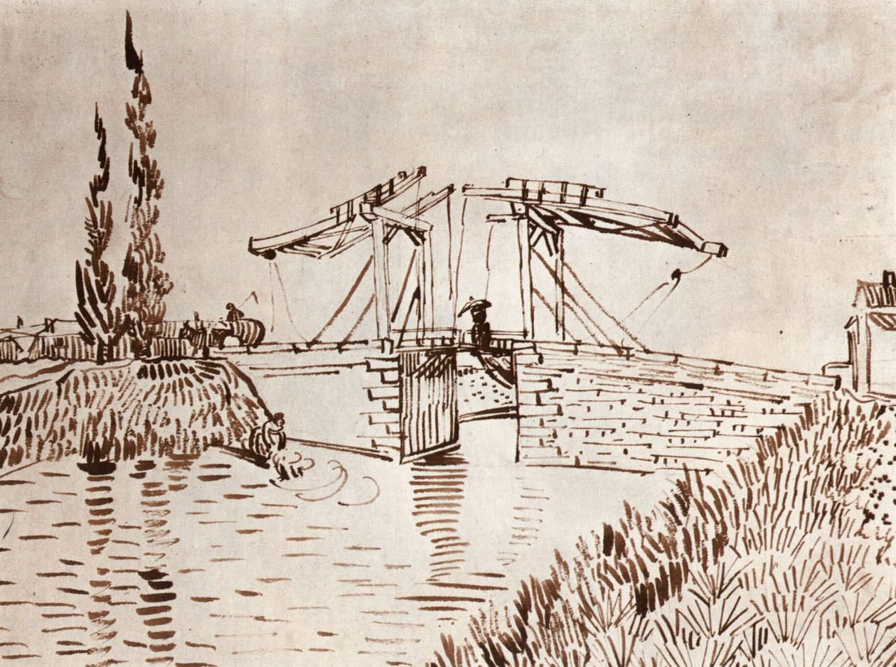 A ponte de Anglois em Arles (a ponte levadiça) de Vincent van Gogh