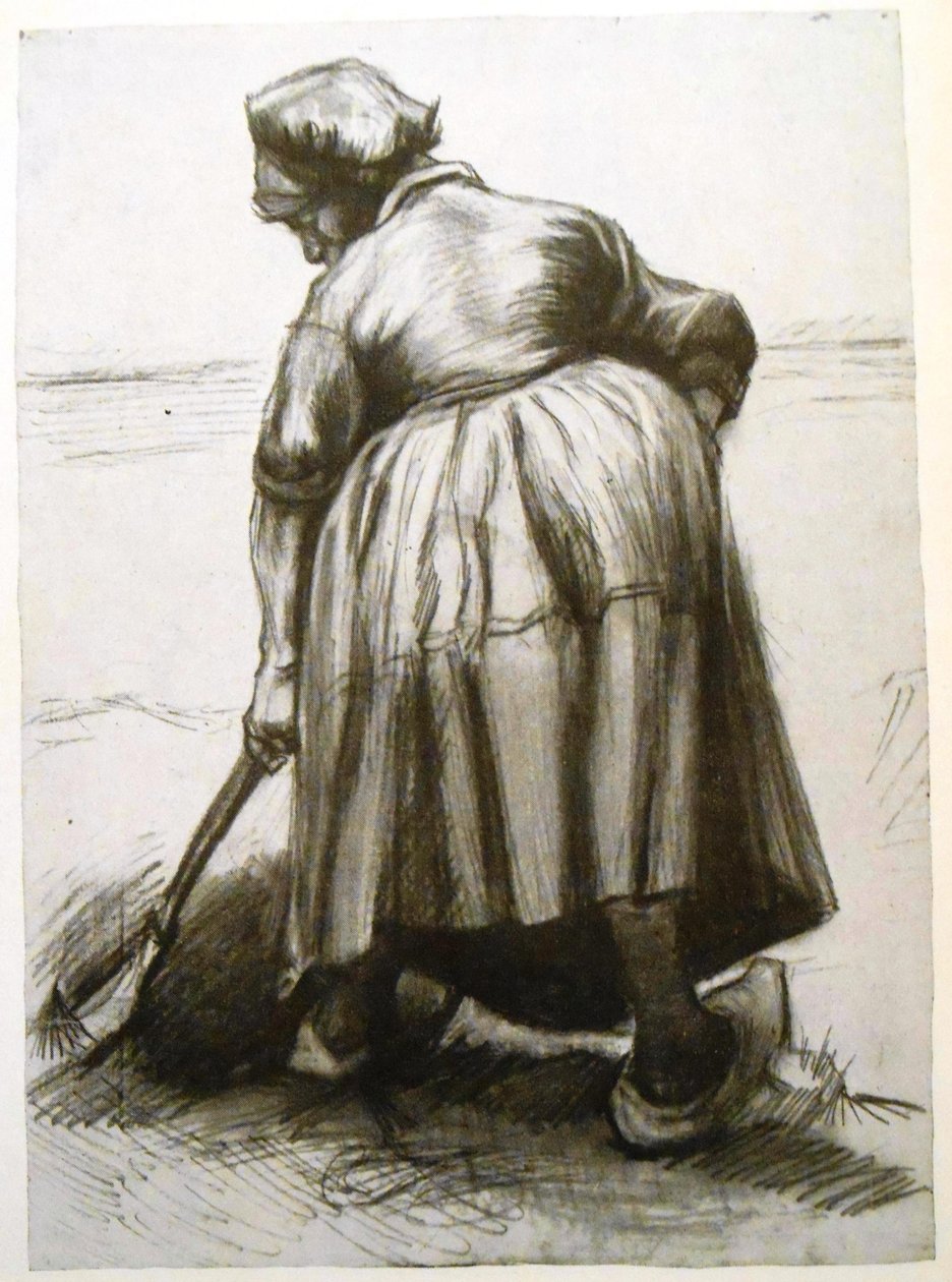 Camponês de escavação, visto da retaguarda de Vincent van Gogh