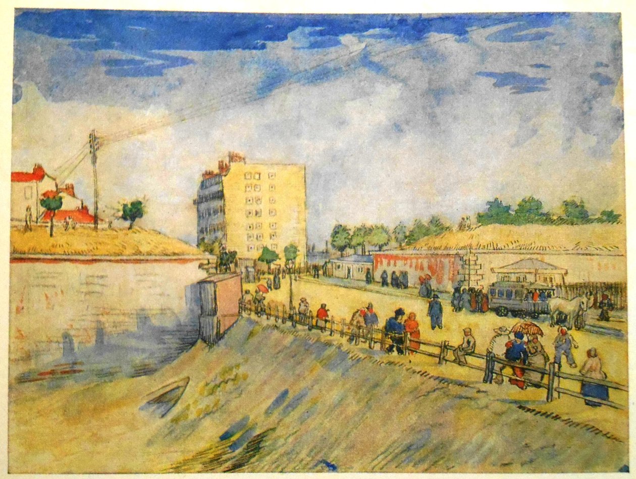 Entrada, para, paris, com, um, horsecar de Vincent van Gogh