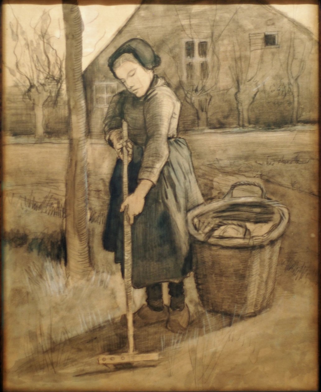 Menina, com, um, ancinho de Vincent van Gogh