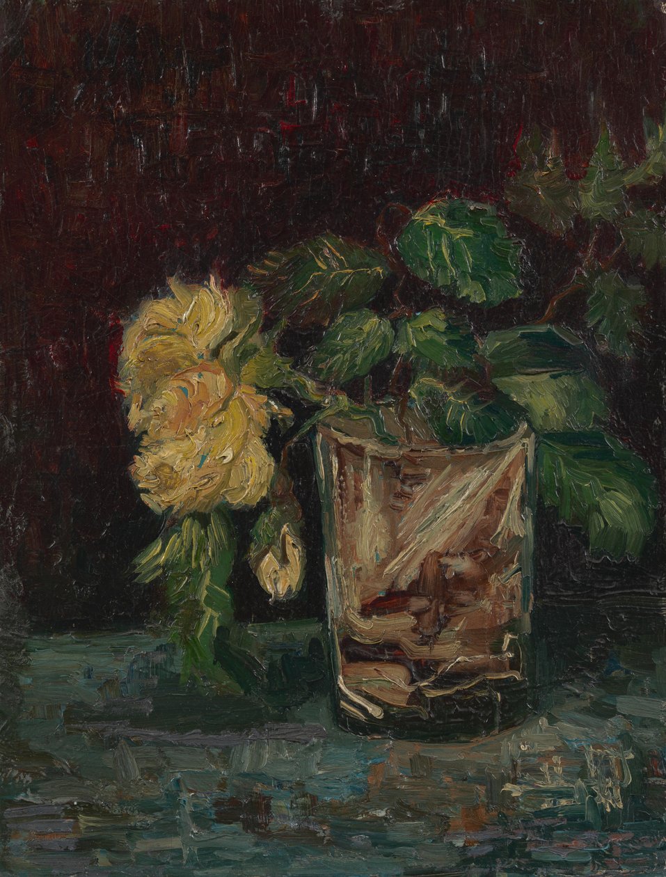 Vidro com rosas amarelas de Vincent van Gogh