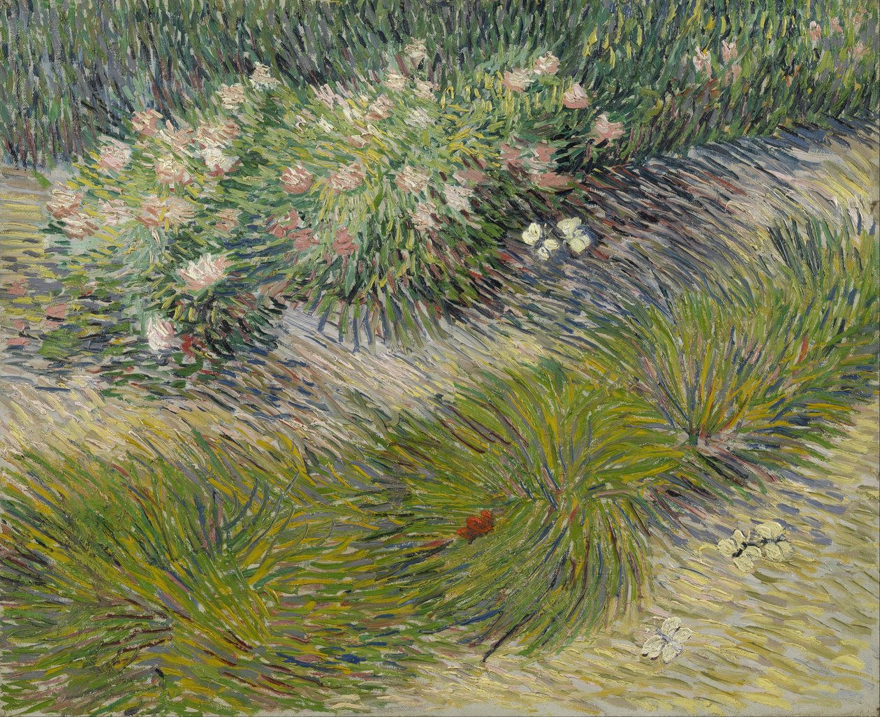 Grama e borboletas de Vincent van Gogh