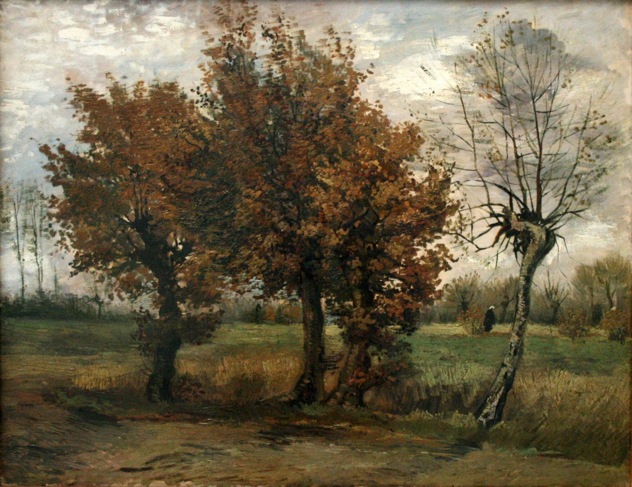 Outono paisagem com quatro árvores de Vincent van Gogh