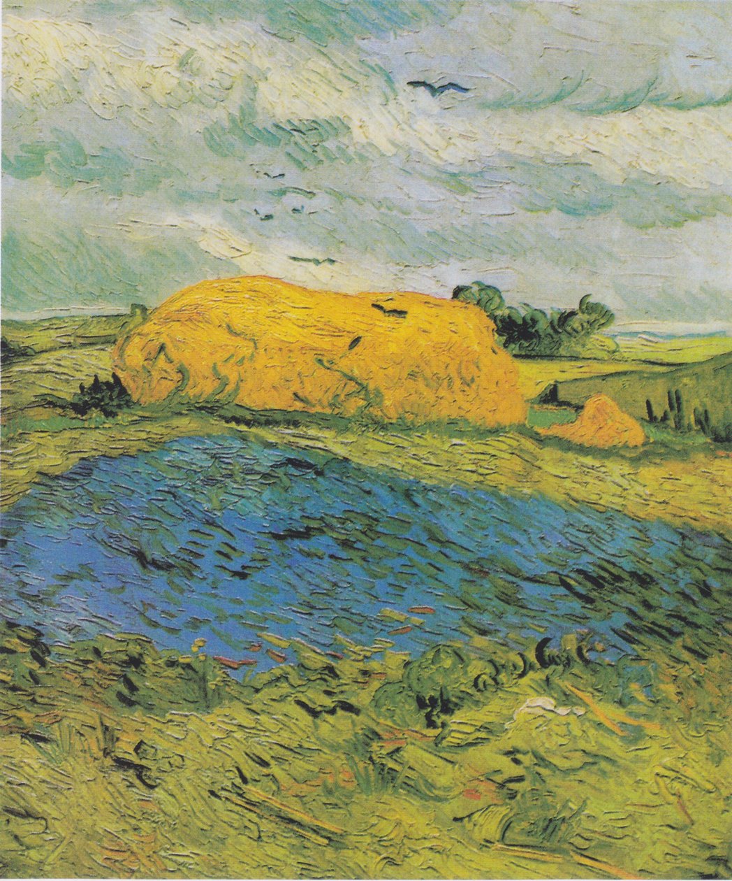 Palheiro em um dia chuvoso de Vincent van Gogh