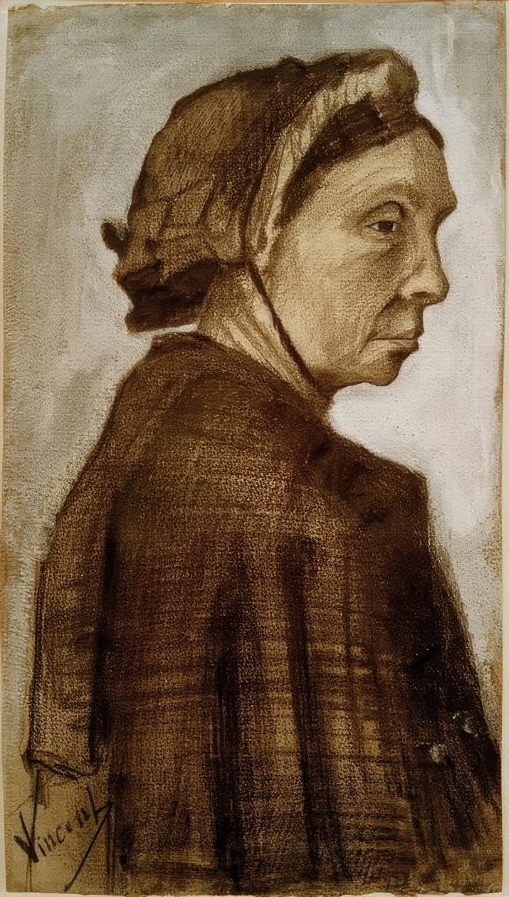 Cabeça de uma mulher de Vincent van Gogh