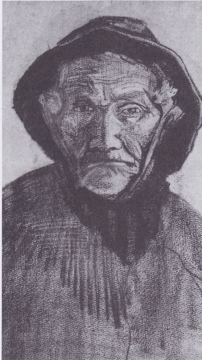 Cabeça, de, um, antigas, pescador, com, sudoeste de Vincent van Gogh